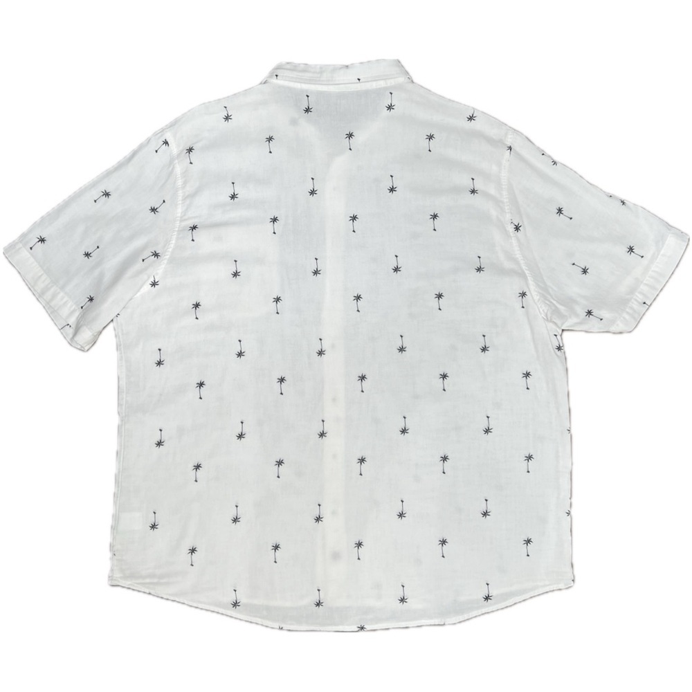 Disney Tropical Shirt Mickey Mouse Palms Button Up Off White Black XXL Junk Food - Picture 5 of 10